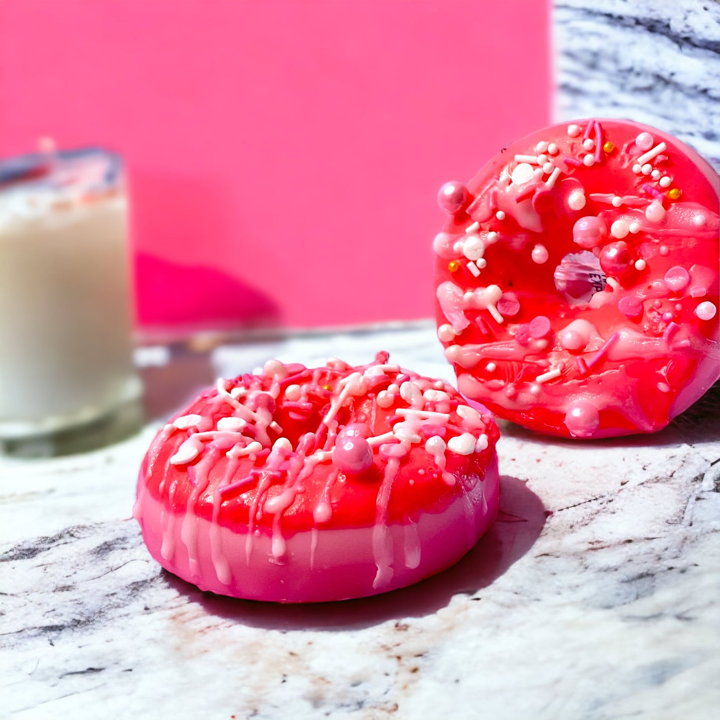 Strawberry Shortie Donut Soap Bar